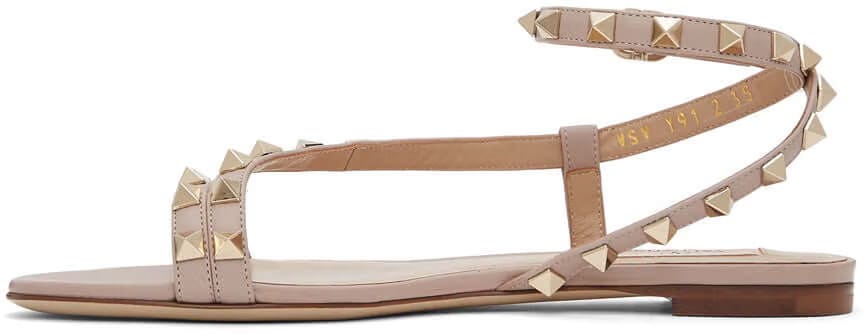 Valentino Garavani Pink Rockstud Swirl Sandals