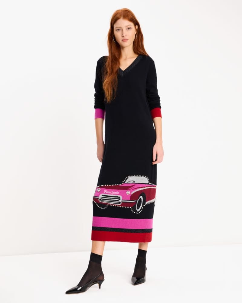 Embellished Car Sweater Dress