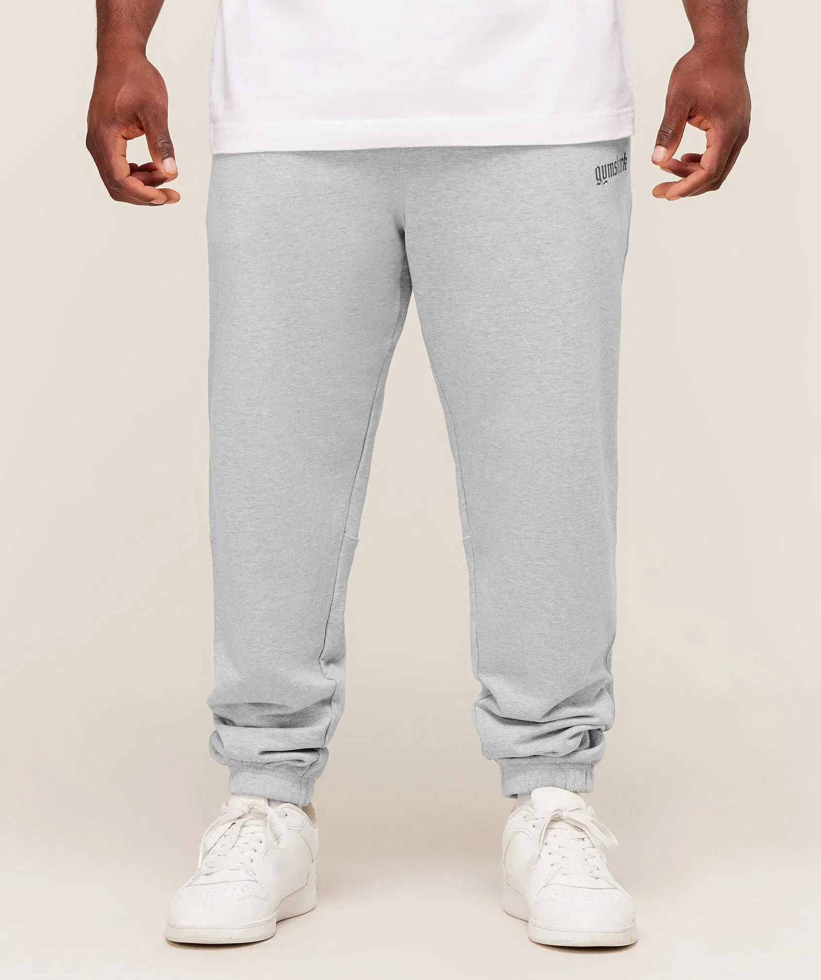 Gymshark Olde English Joggers - Soft Grey Marl