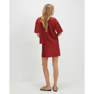 Orange T-Shirt And Skort Set