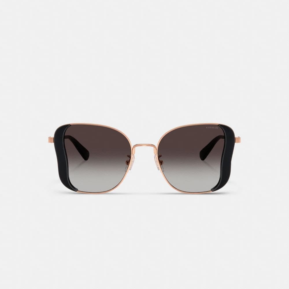 C Hardware Metal Butterfly Square Sunglasses