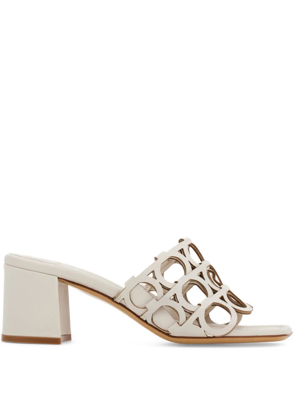 Ferragamo Gancini cut-out block-heel sandals