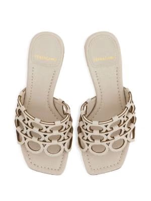 Ferragamo Gancini cut-out block-heel sandals