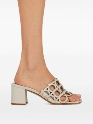 Ferragamo Gancini cut-out block-heel sandals
