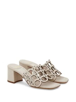 Ferragamo Gancini cut-out block-heel sandals