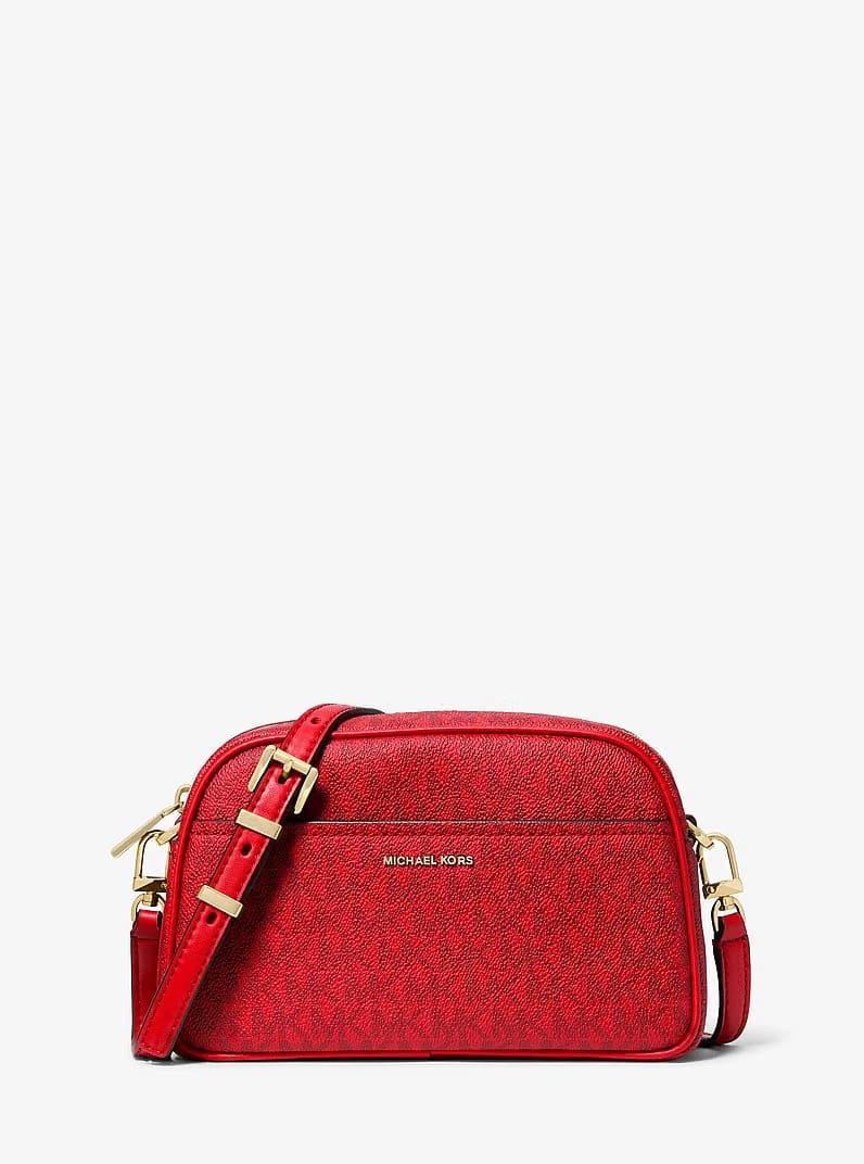 Jet Set Small Signature Logo Camera Crossbody Bag
