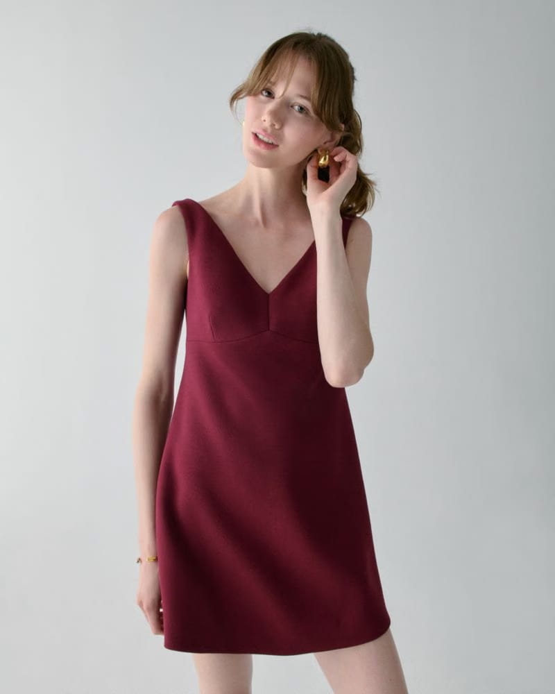 V-neck Mini Dress
