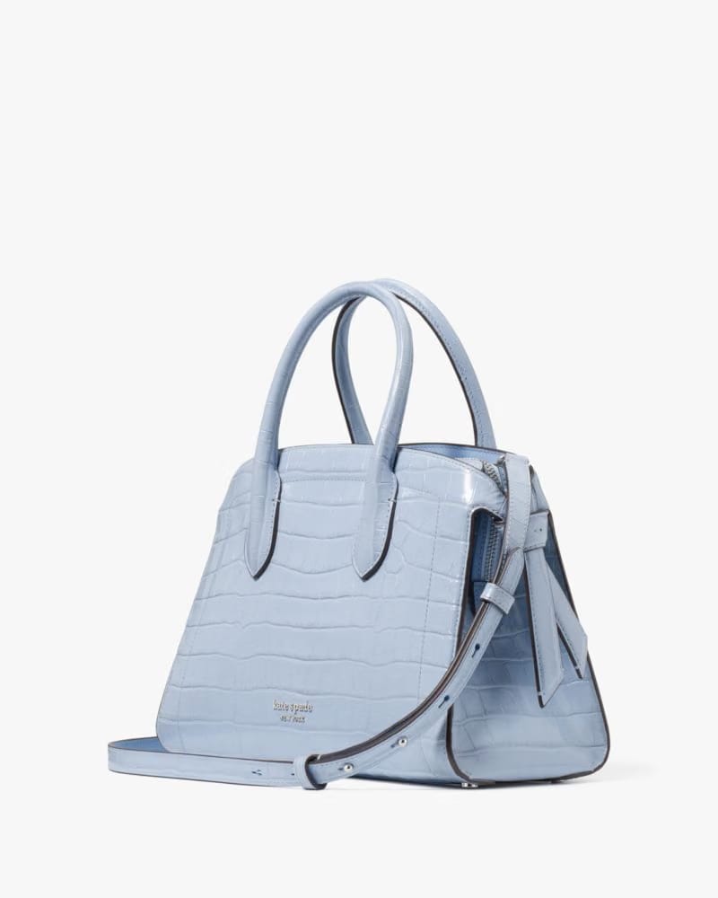 Knott Croc-embossed Medium Zip-top Satchel