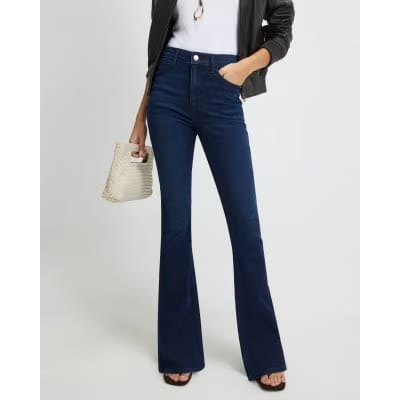 Blue High Waisted Sculpt Flare Jeans