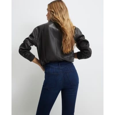 Blue High Waisted Sculpt Flare Jeans