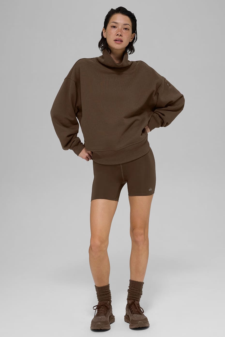 Alo Yoga Hazy Mock Neck Pullover