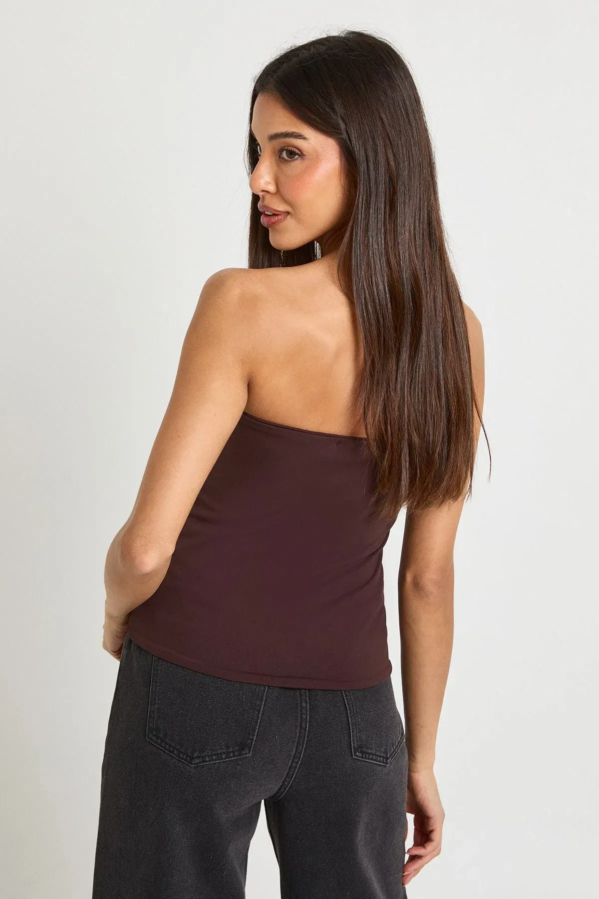 Cotton Touch Hook and Eye Bandeau Corset