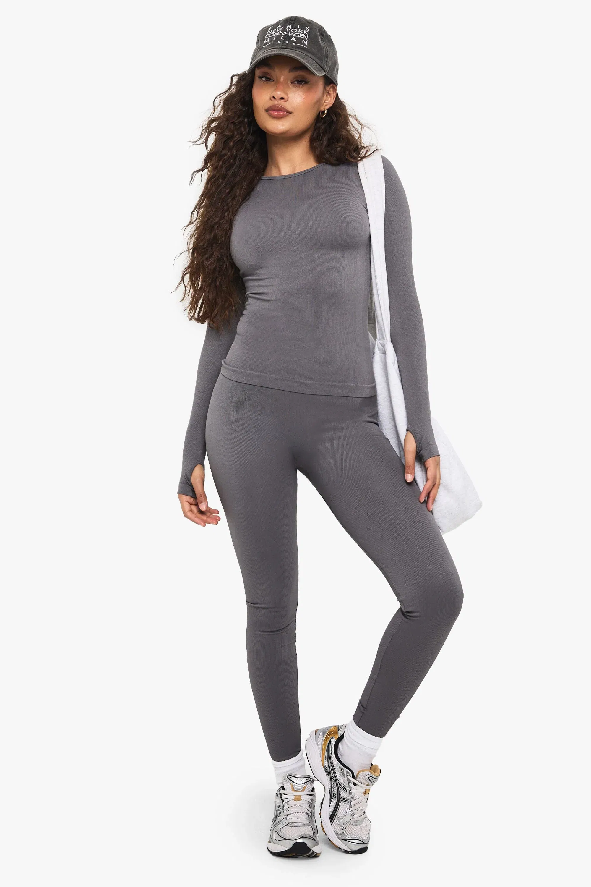 Boohoo Basics Seamless Rib Long Sleeve Top