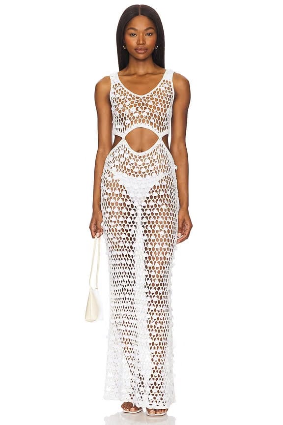 superdown Elena Maxi Dress in White