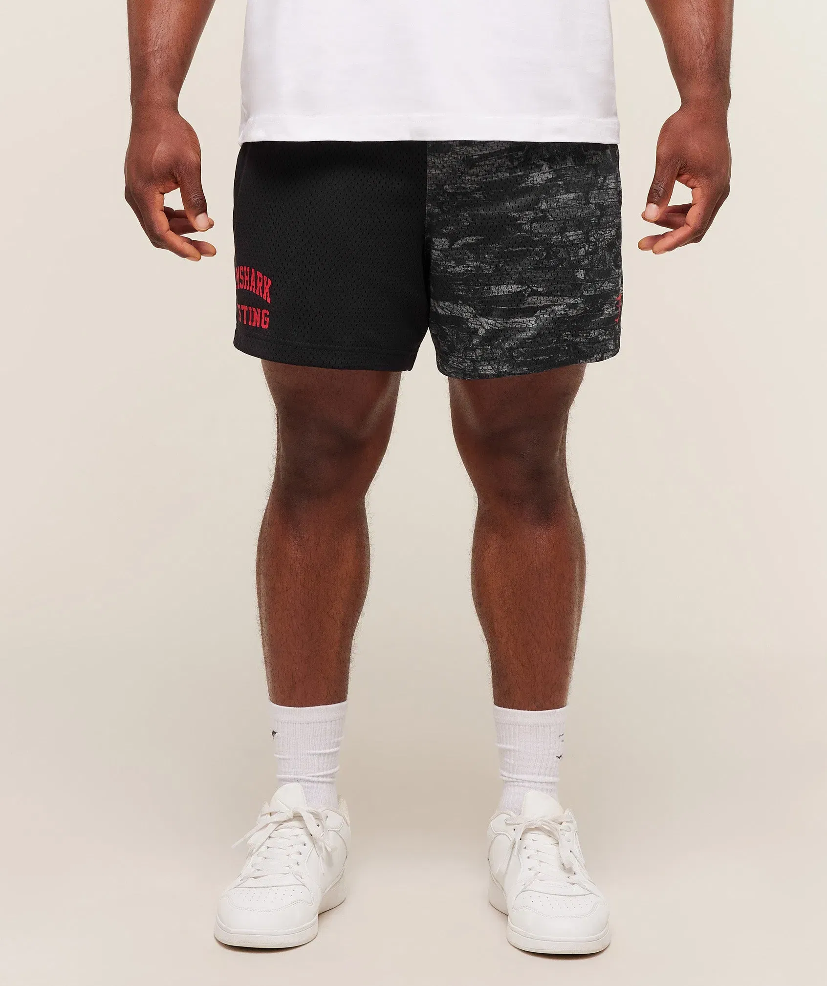 Gymshark Lifting Mesh 5" Shorts - Ash Grey