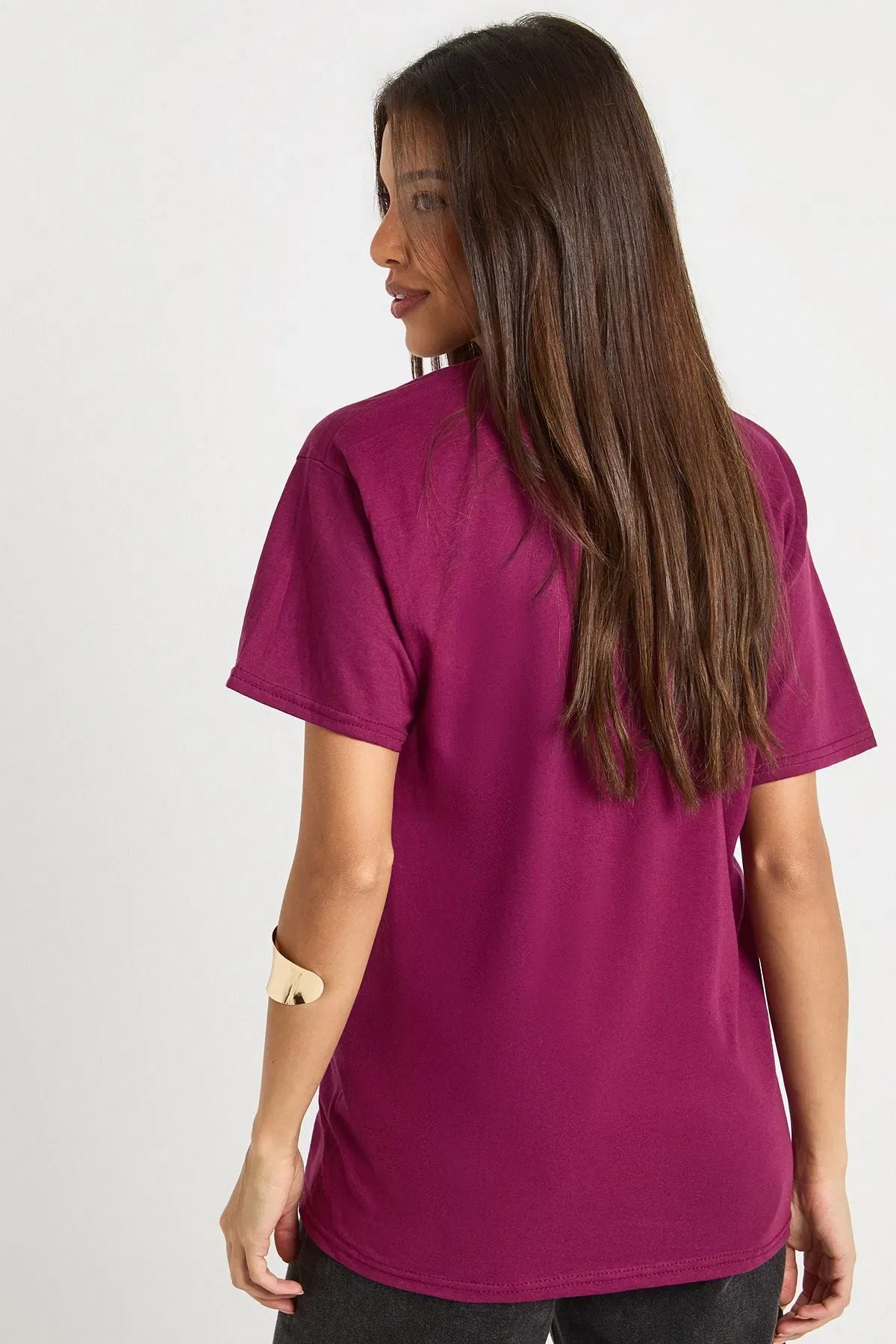 Ring Trim Gathered T-Shirt