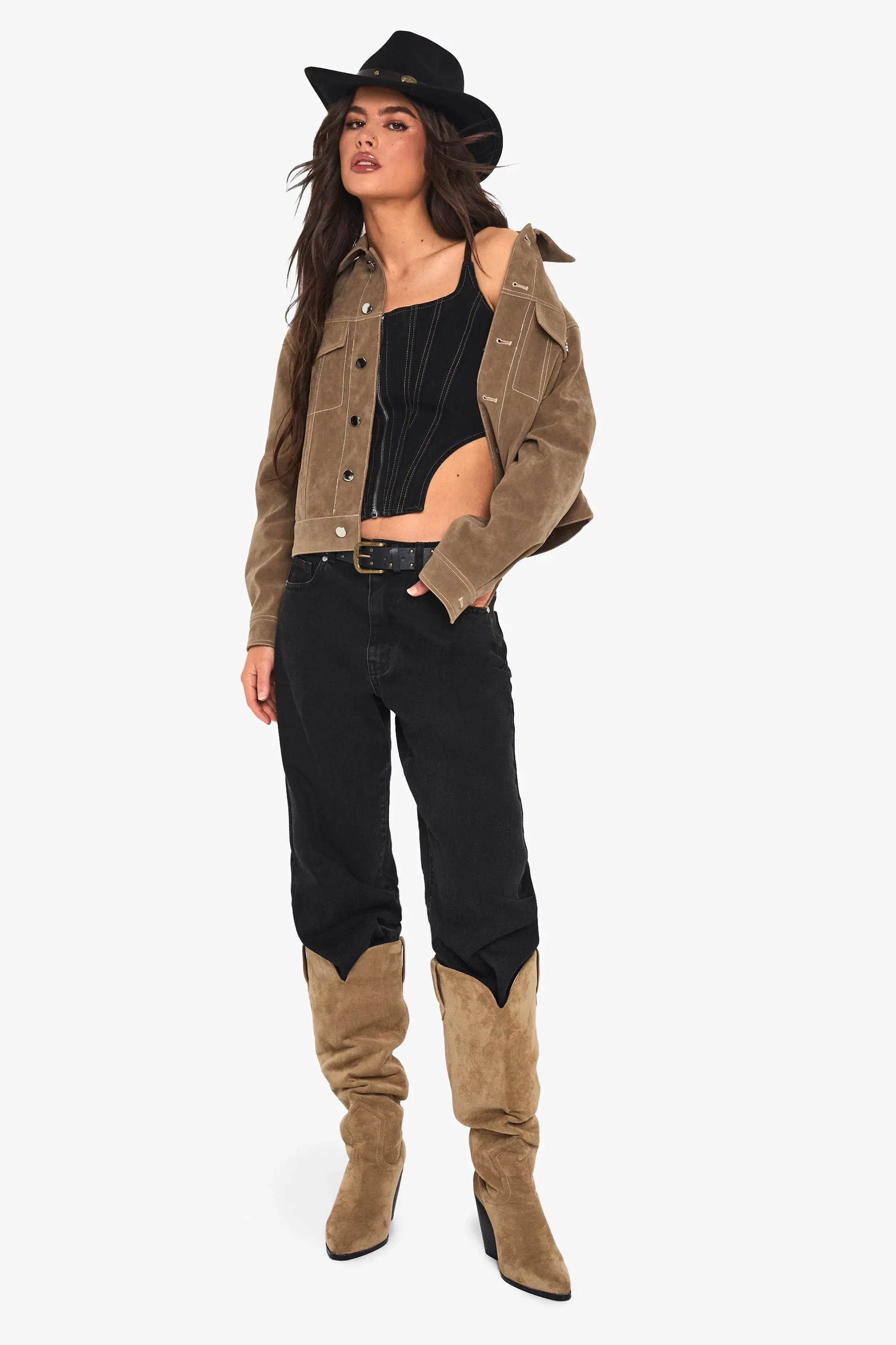 Contrast Stitch Corset