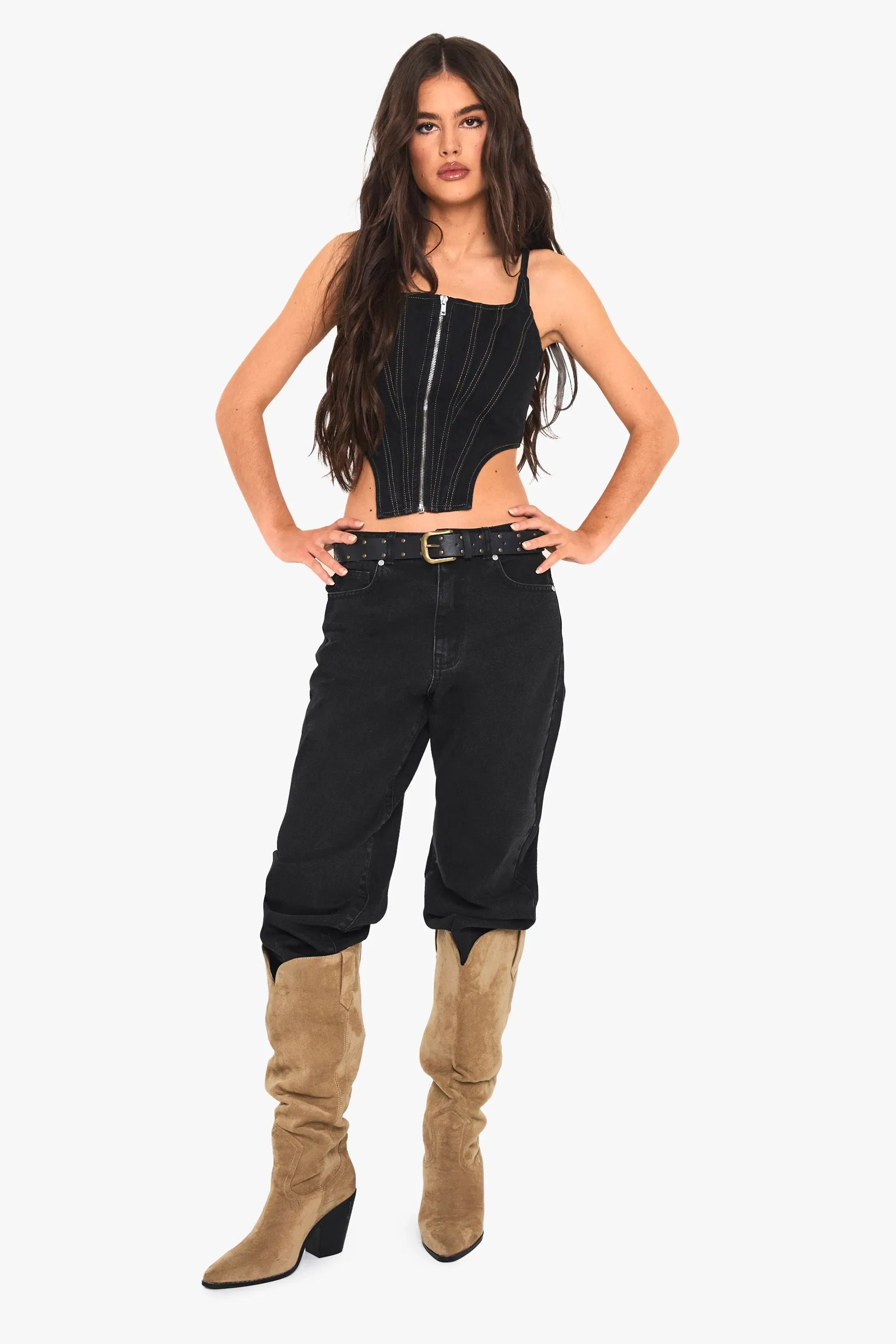 Contrast Stitch Corset