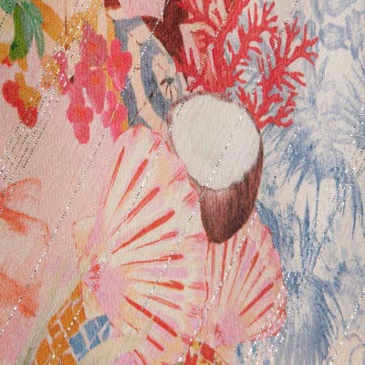Pink Graphic Print Maxi Beach Skirt