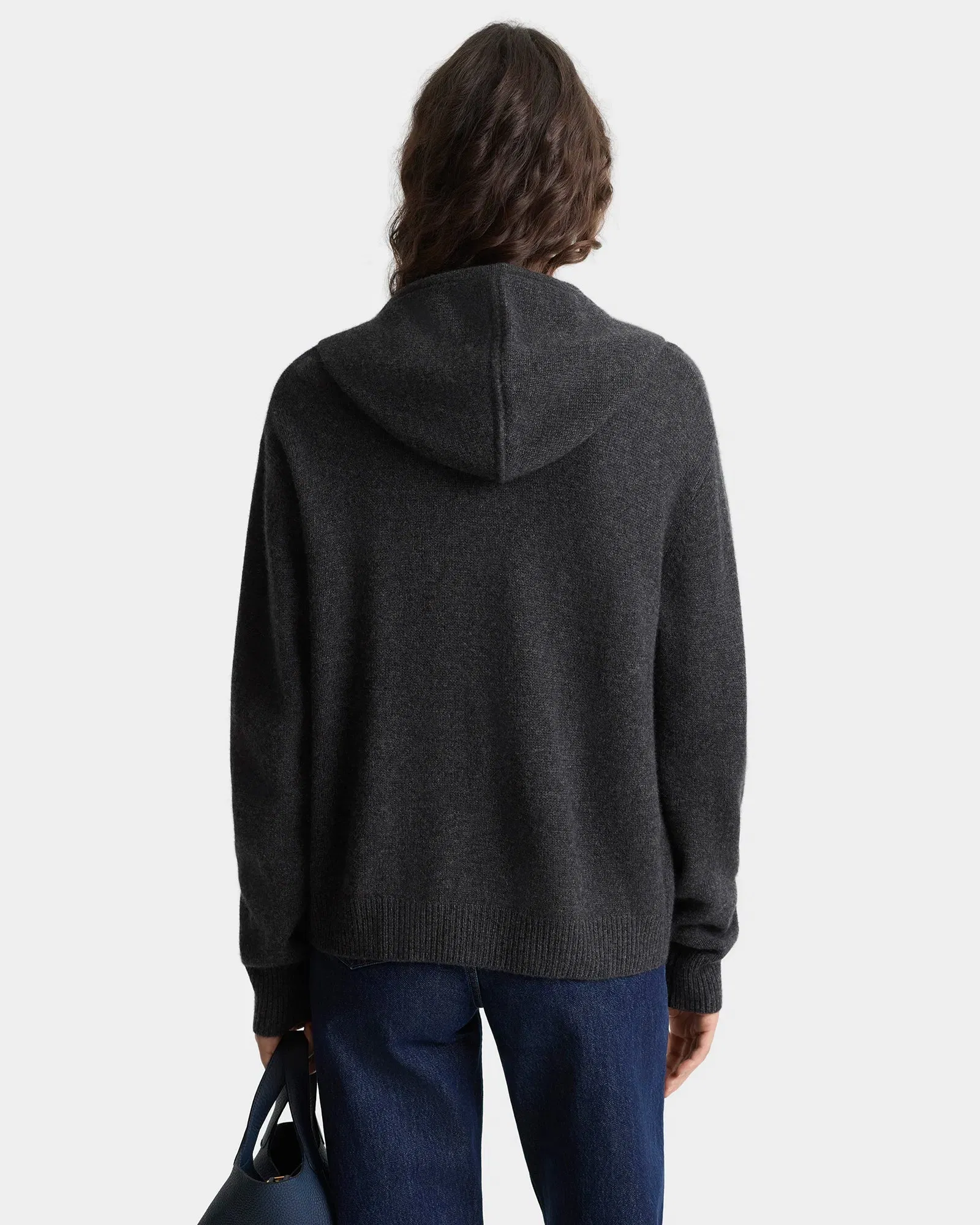 SRC Cashmere Zip Hoodie - Dark Grey