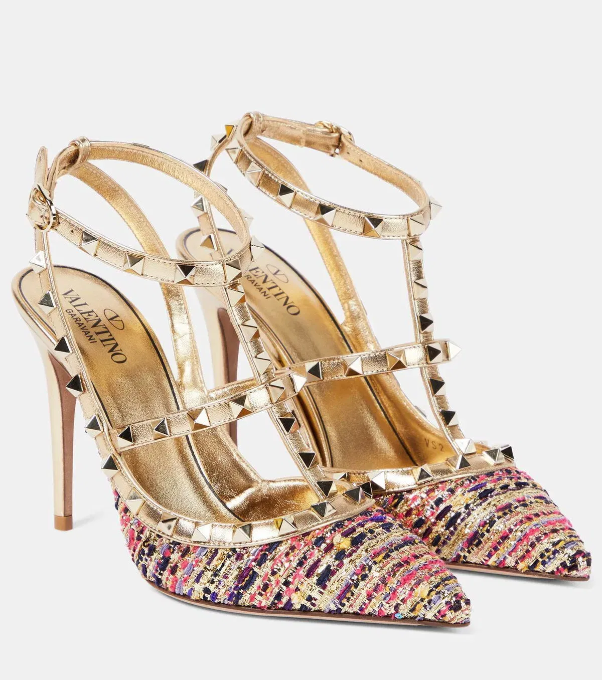 Valentino Garavani Rockstud tweed pumps