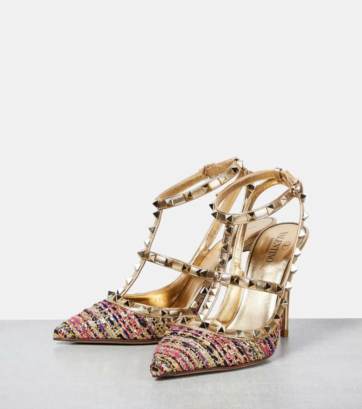 Valentino Garavani Rockstud tweed pumps