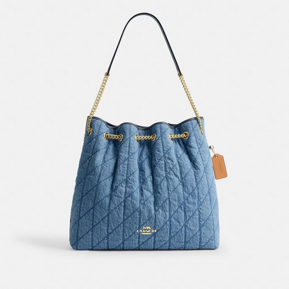 Evelyn Large Shoulder Bag In Regenerative Cotton With Quilting