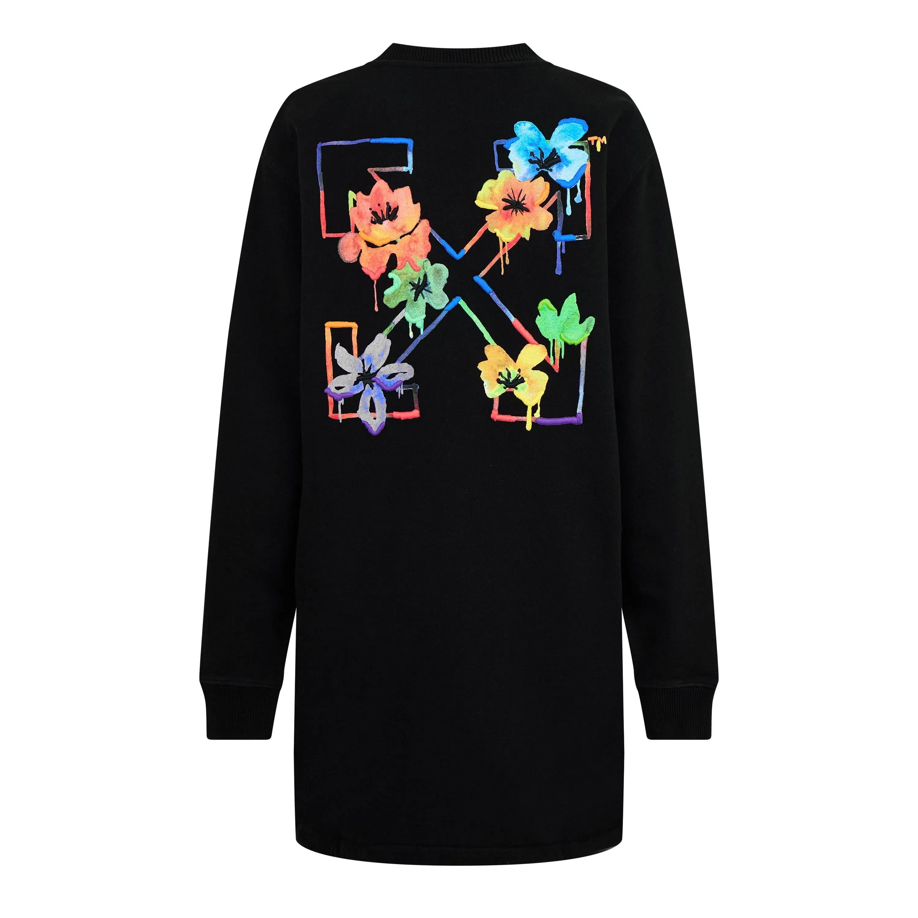 Floral Embroidered Arrow Logo Dress