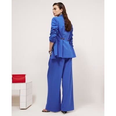 Blue Wide Leg Trousers