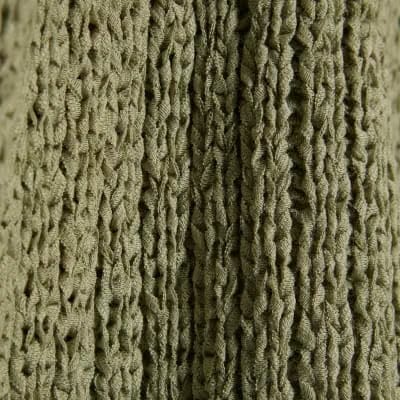 Green Sleeveless Asymmetric Knit Vest Top