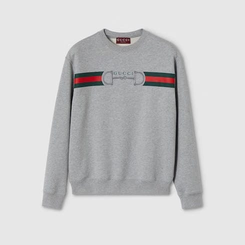 Cotton jersey sweatshirt with print