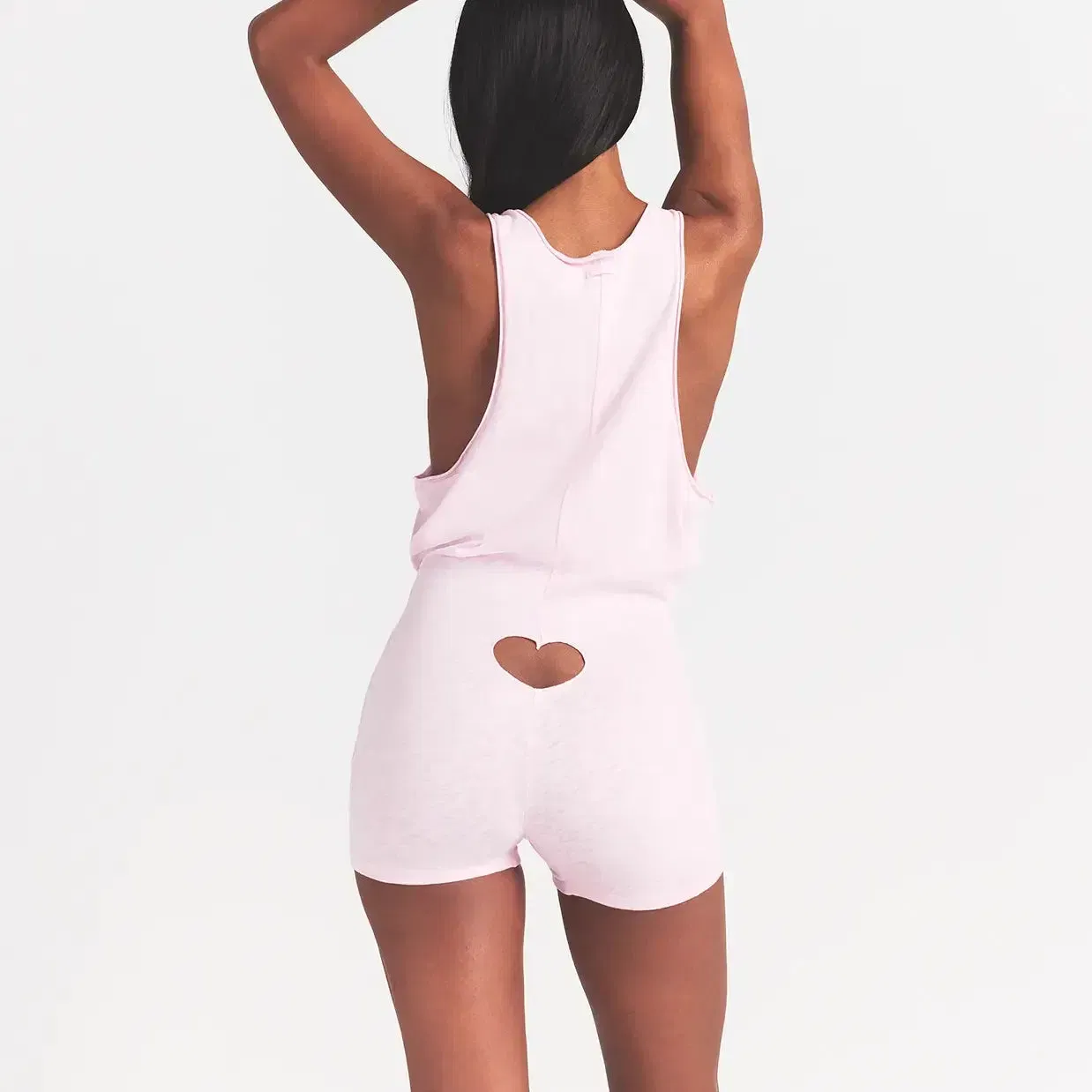 WORN IN JERSEY HEART ONESIE | BABY PINK