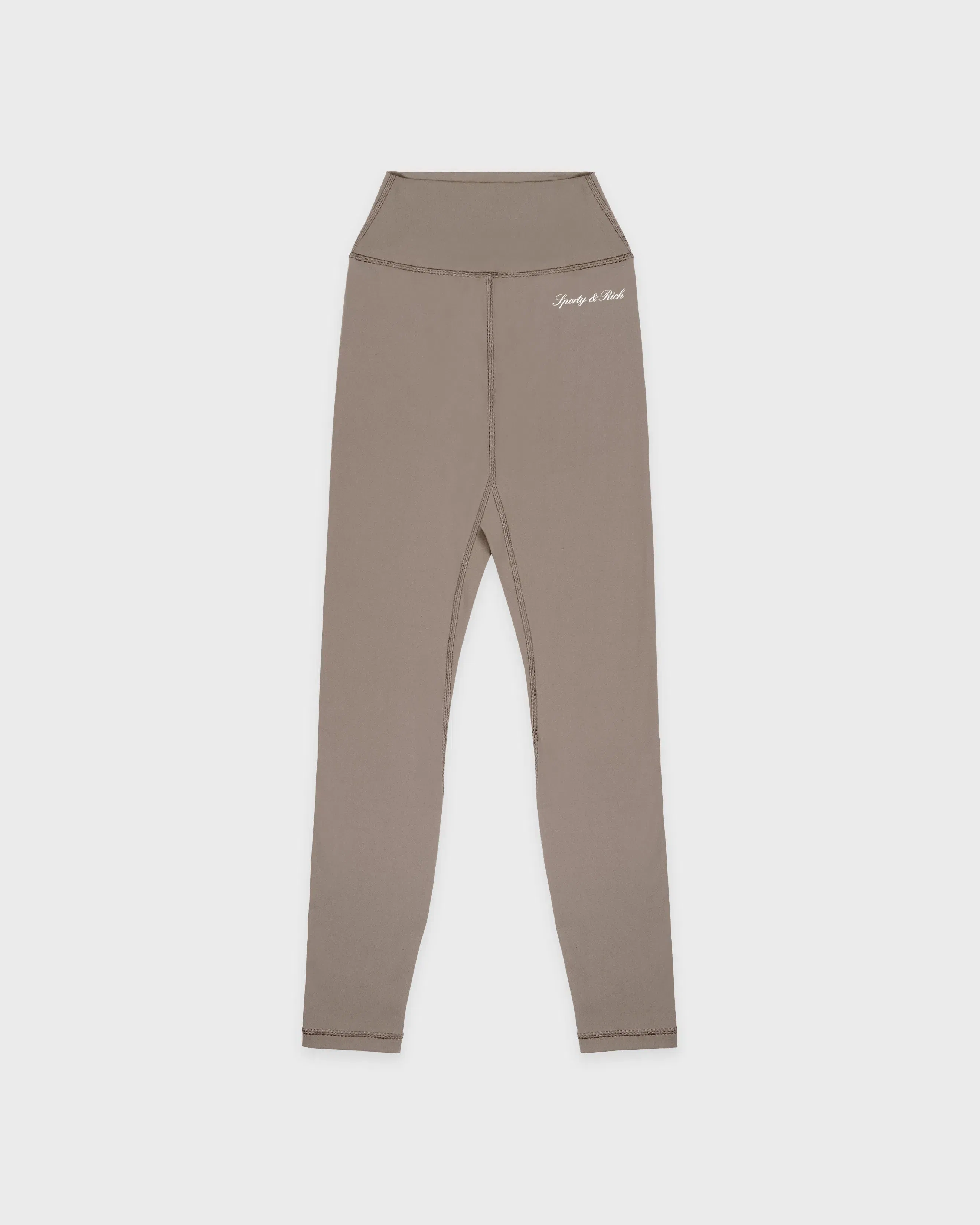 Signature Logo Legging - Hazelnut/White