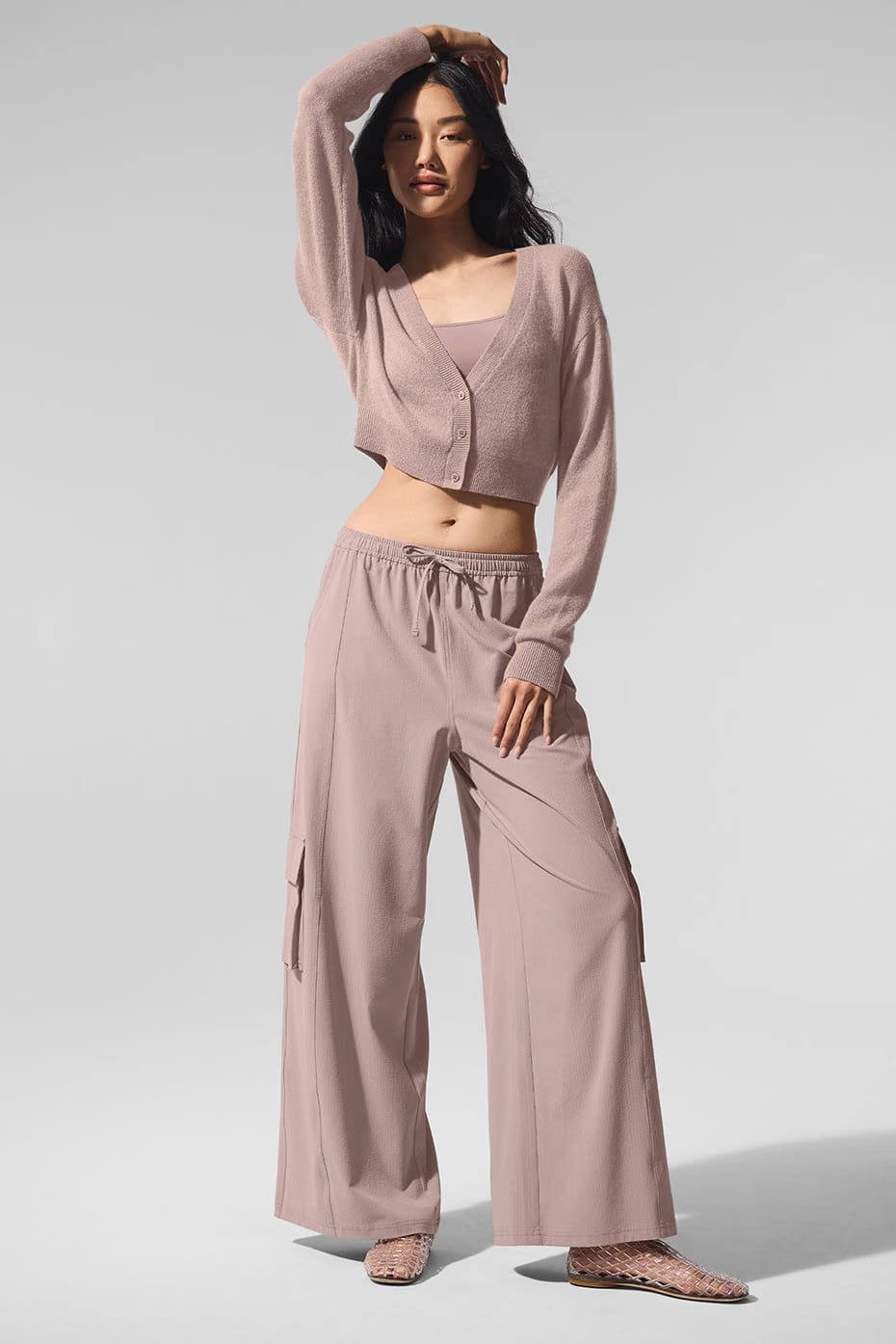 Sheer Cashmere Cropped Cardigan