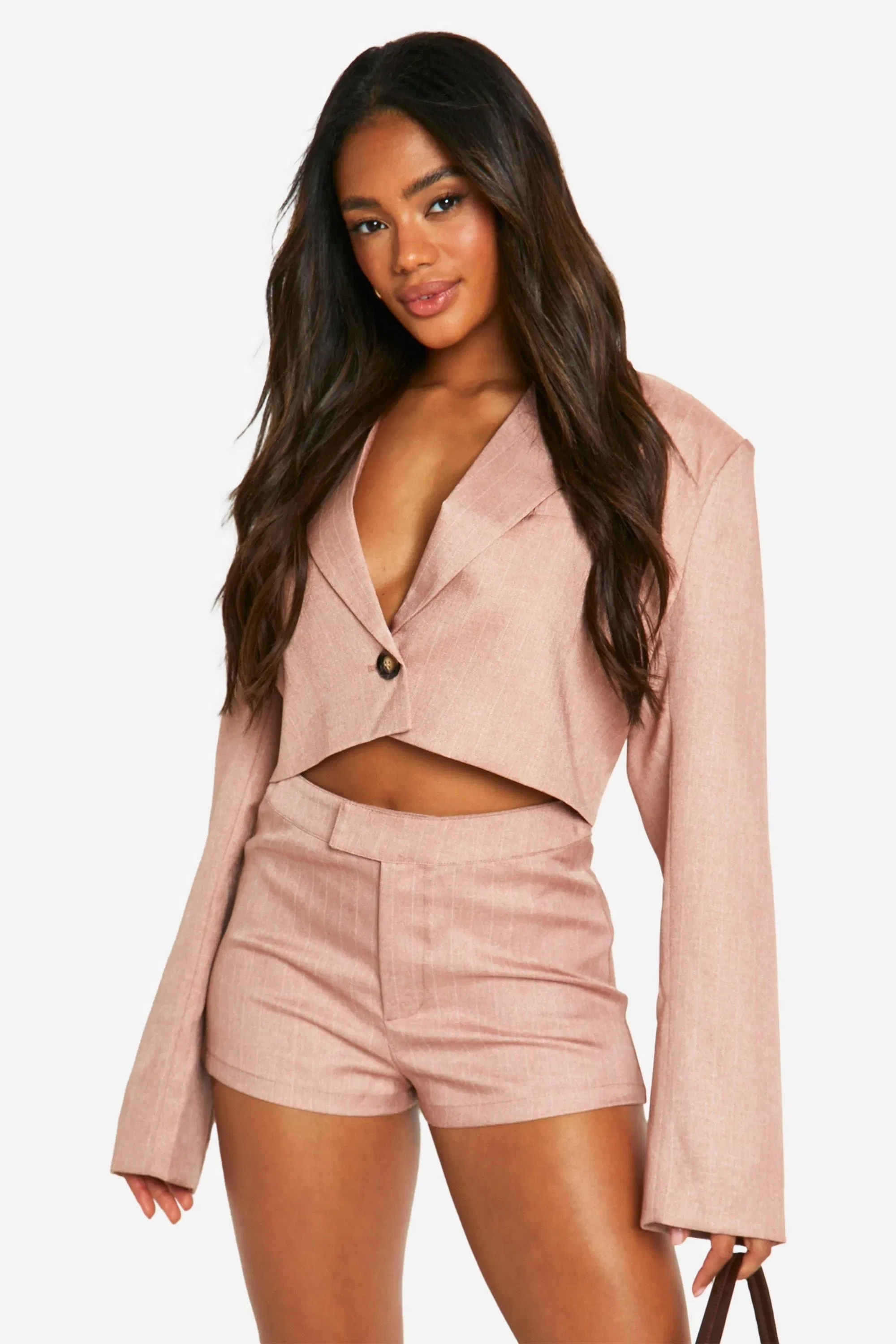 Premium Pinstripe Tailored Hotpants