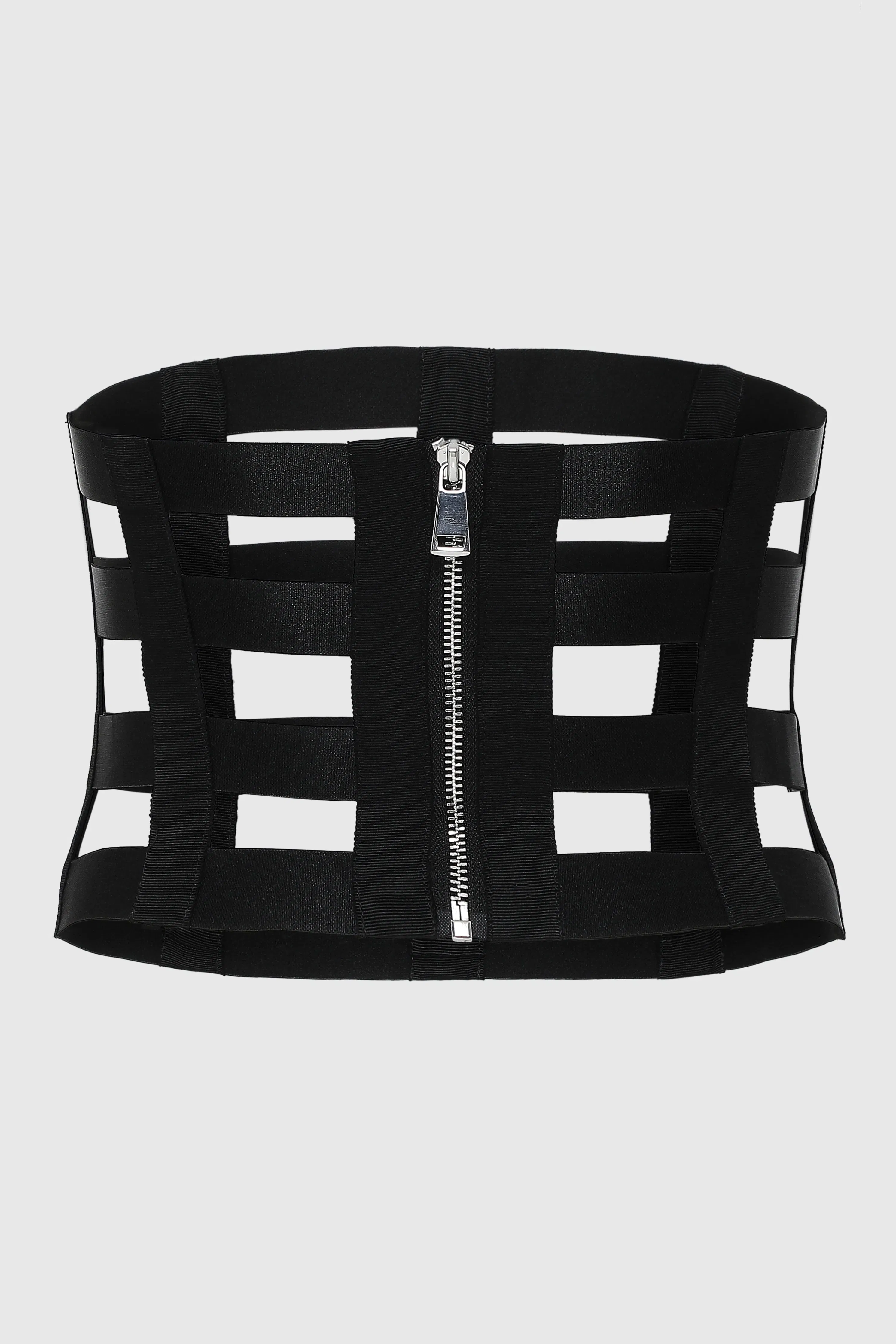 SQUARE GRID CORSET BELT