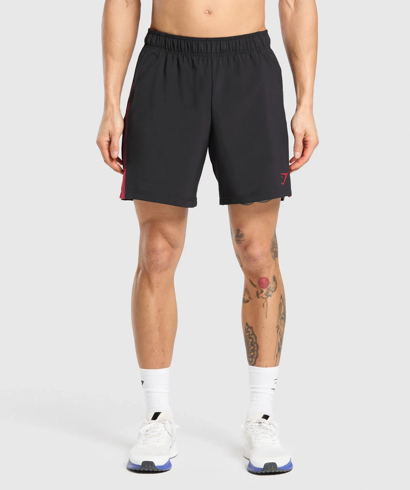 Gymshark Sport 7" Shorts - Black/Conditioning Red