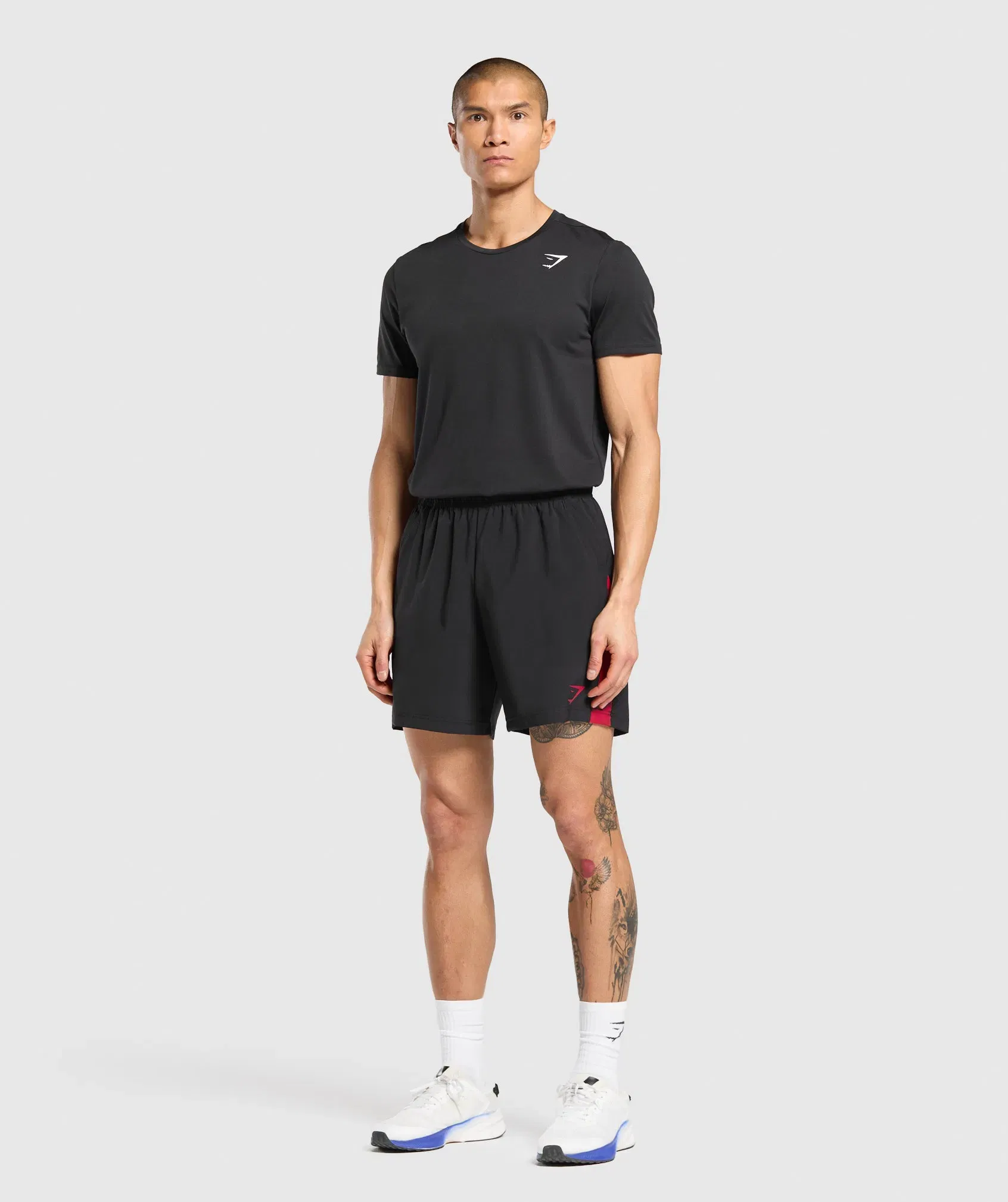 Gymshark Sport 7" Shorts - Black/Conditioning Red
