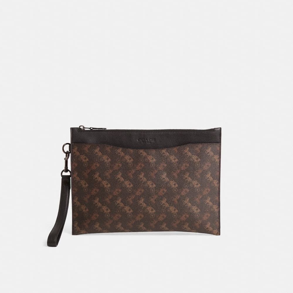 Restored Hitch Pouch With Horse And Carriage Print