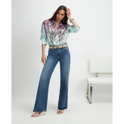 Green Floral Print Shirt