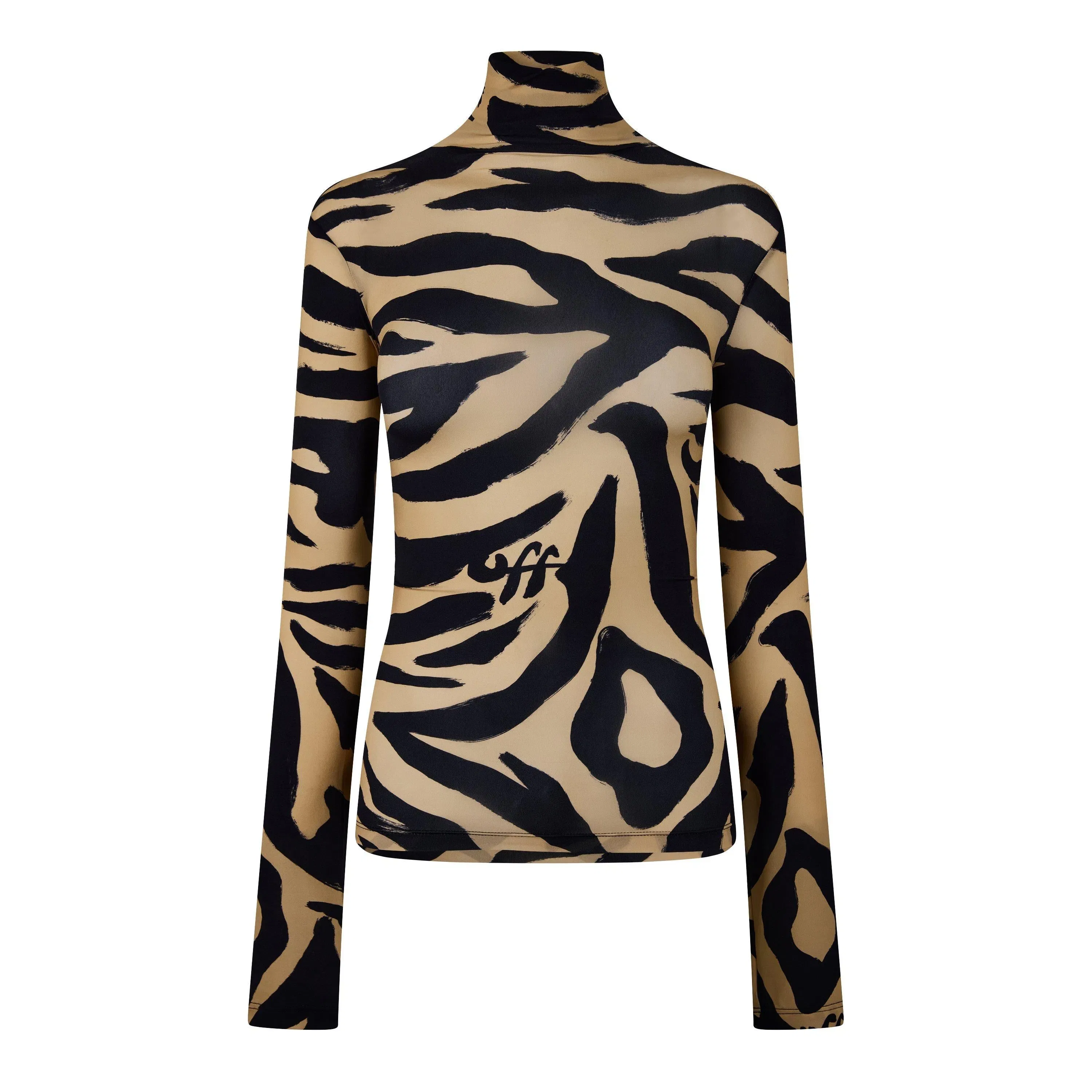 Zebra Turtleneck Sweater