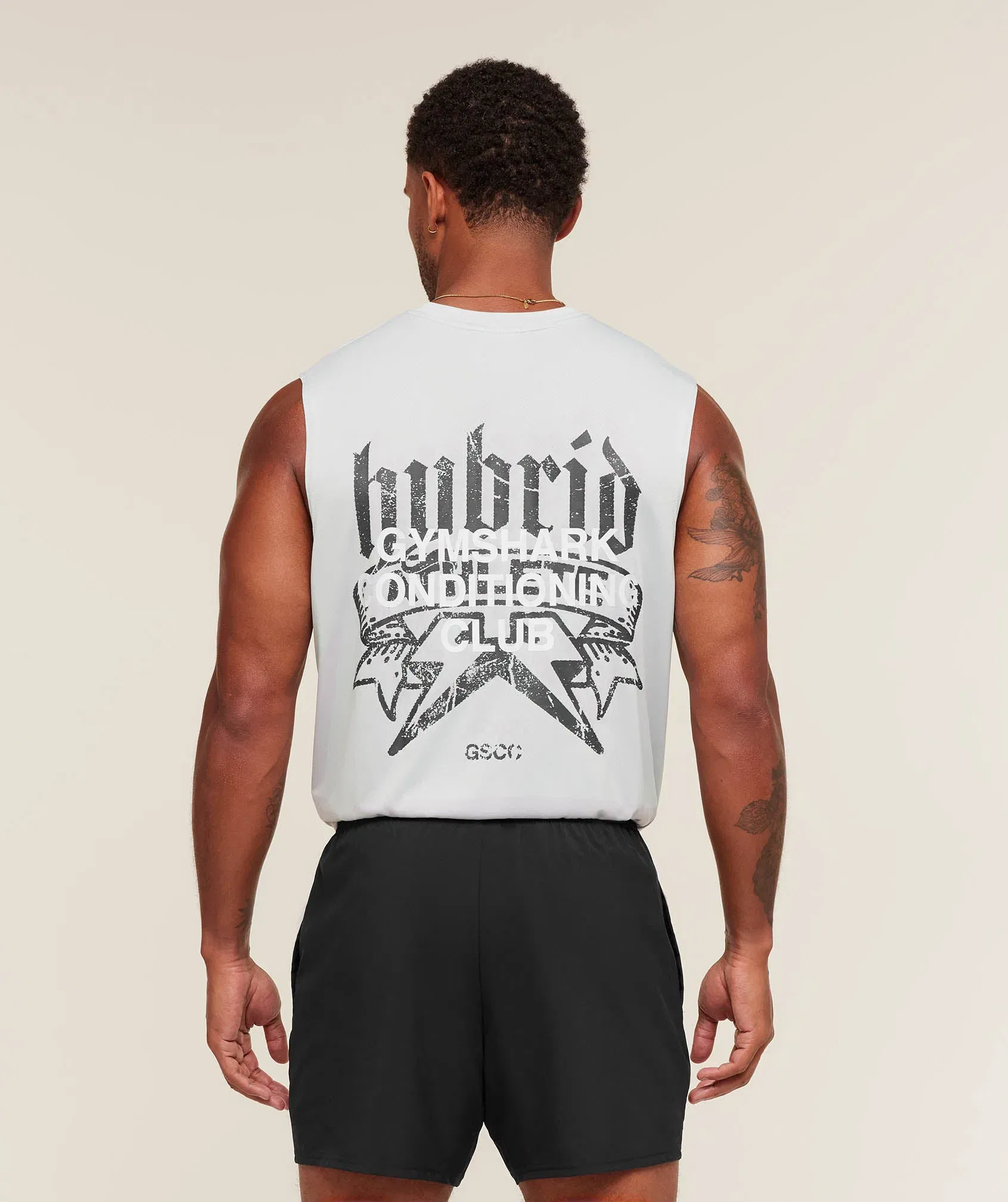 Gymshark Hybrid Graphic Tank - Light Grey