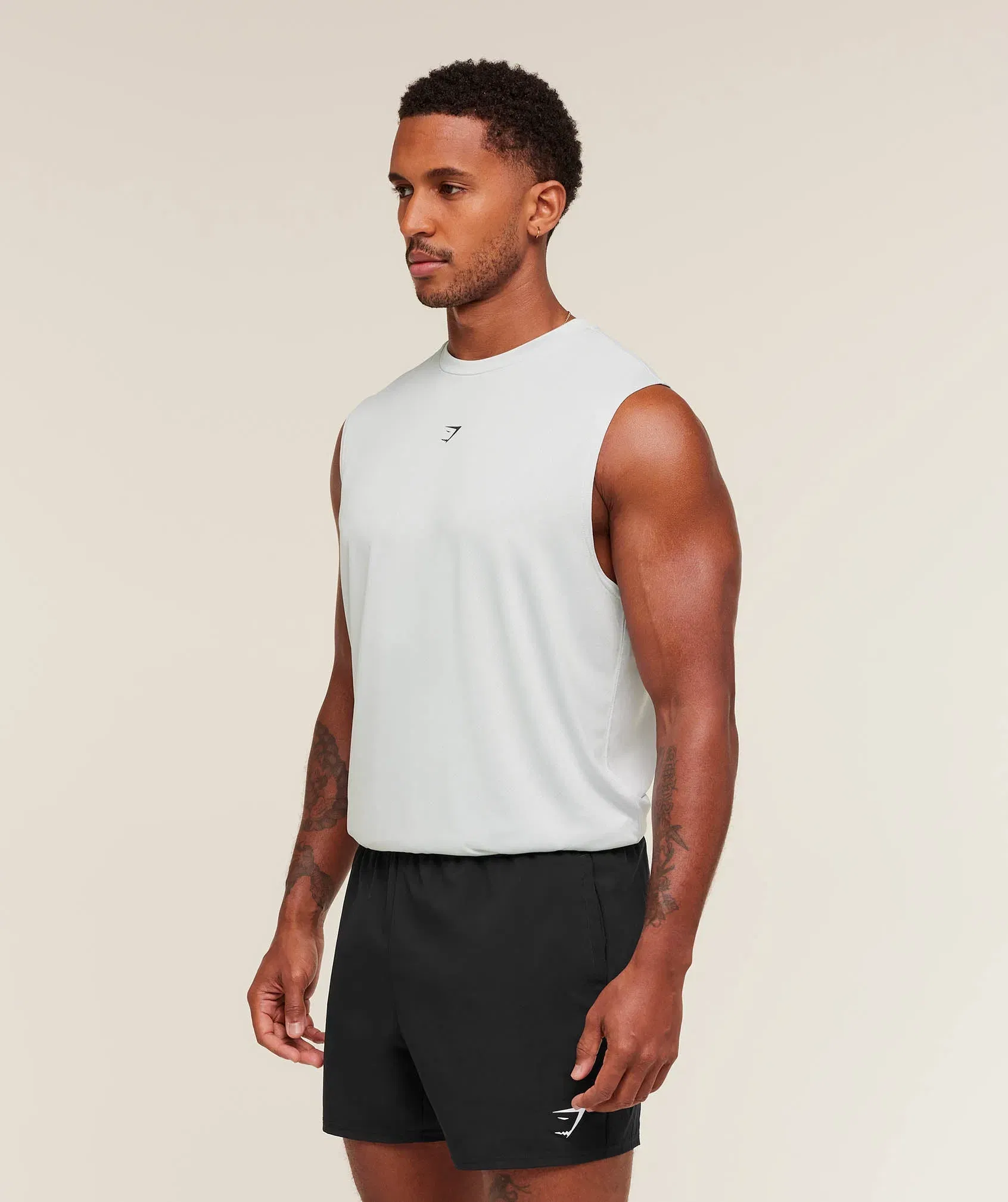 Gymshark Hybrid Graphic Tank - Light Grey