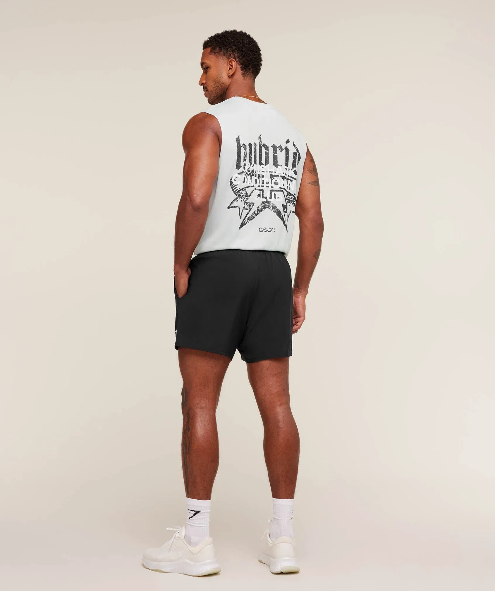 Gymshark Hybrid Graphic Tank - Light Grey