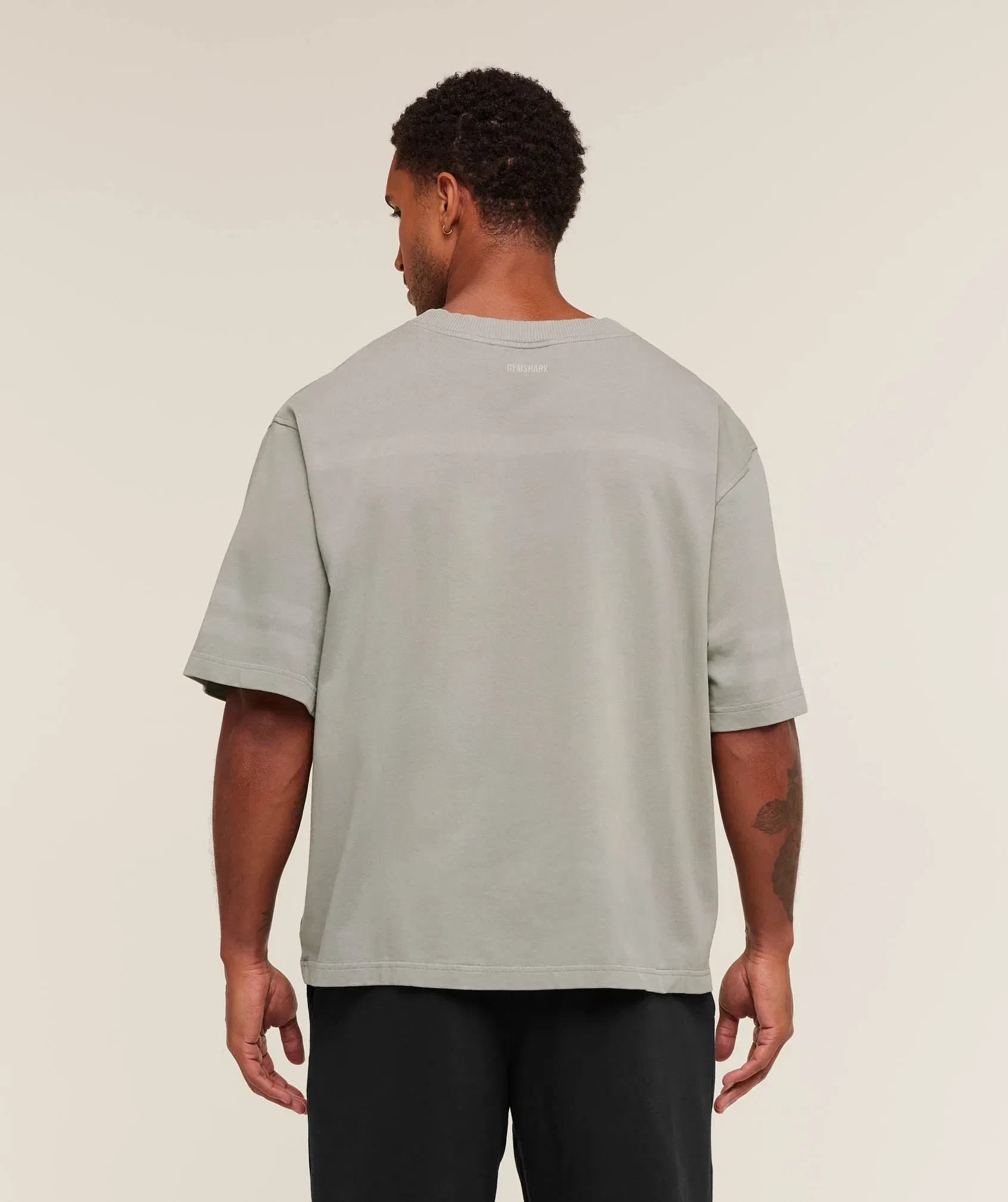 Gymshark Collegiate Washed Jersey T-Shirt - Smokey Grey
