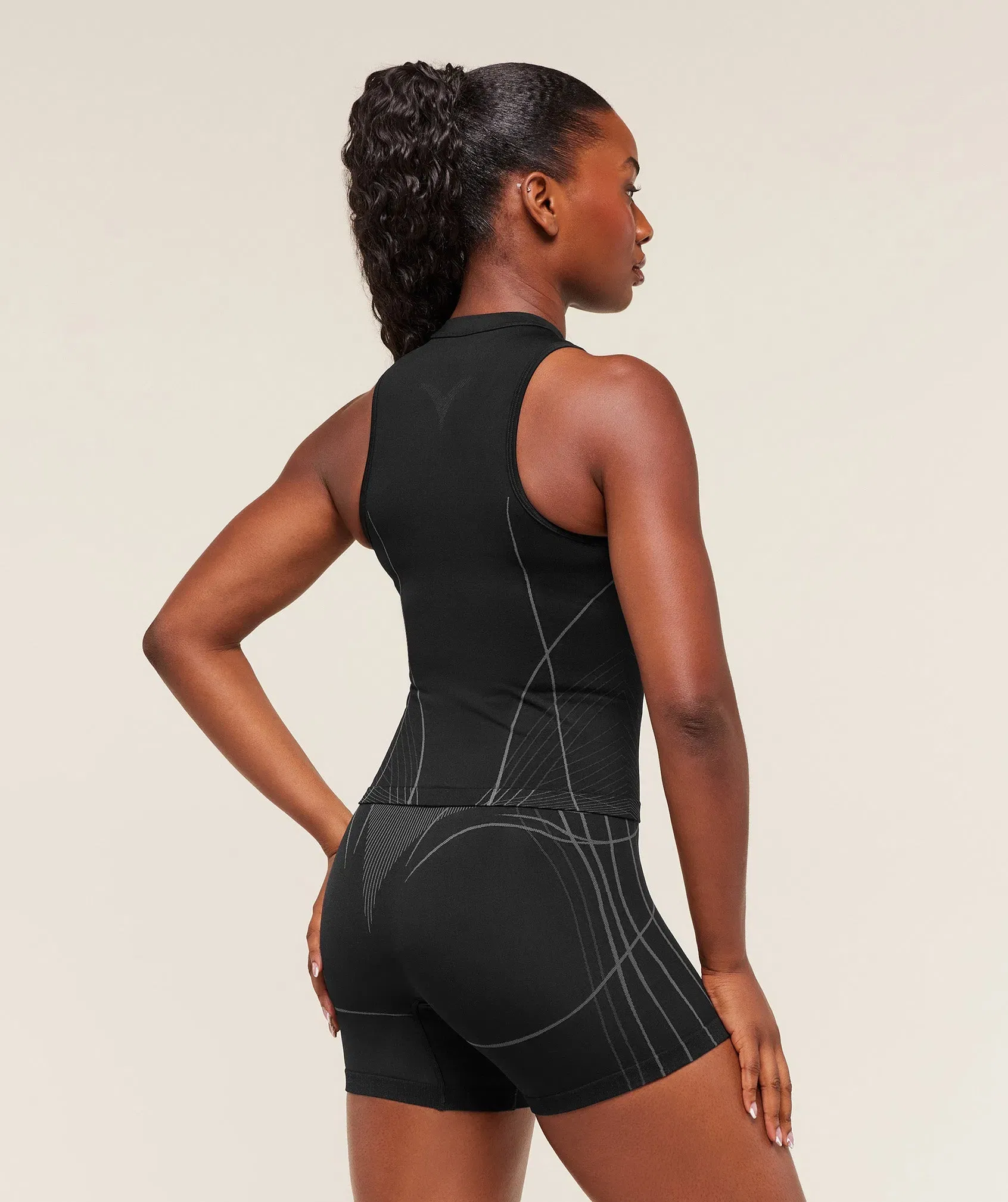 Gymshark Apex Seamless Tank - Black/Graphite Grey