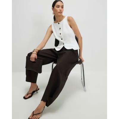 White Fitted Waistcoat