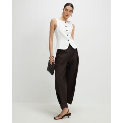 White Fitted Waistcoat