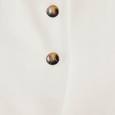 White Fitted Waistcoat