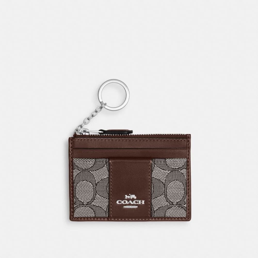 Mini Skinny Id Case In Signature Jacquard